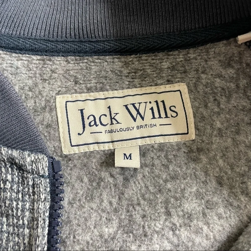 Jack Wills Men’s Full Zip Sweater Navy Size Medium
